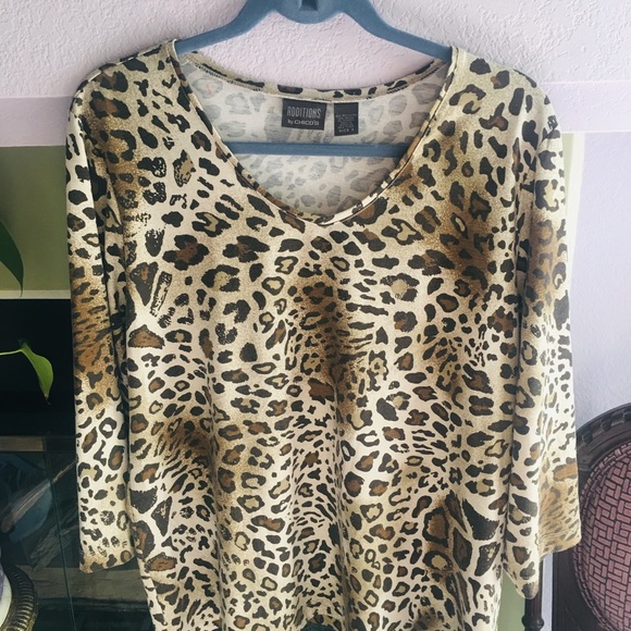 🦒ADDITIONS by CHICO’S Animal Print Top (Size 3)🦒 - Picture 3 of 5
